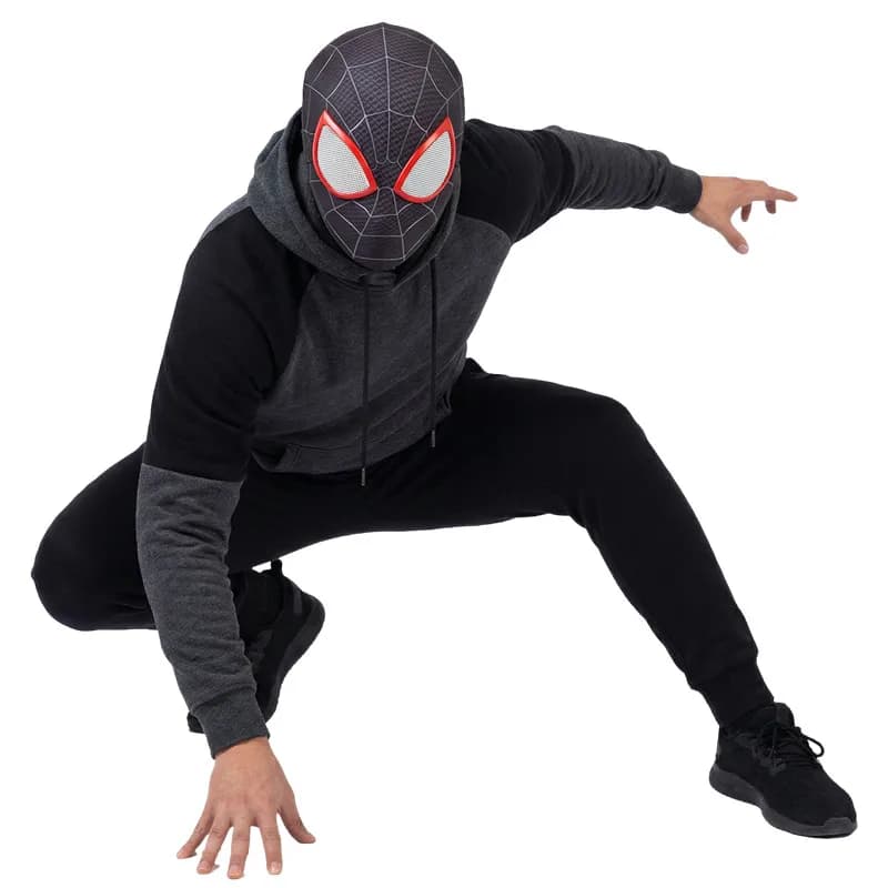 Maschera da supereroe Remy Miles Steel Spider per bambini adulti con lenti in spandex Halloween Cosplay Party Game Prop Performance