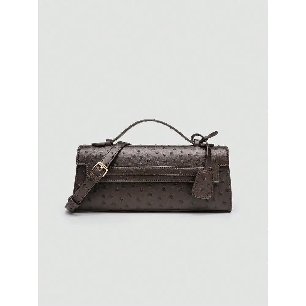 Ostrich Pattern PU Handbag, Multifunctional Shoulder Bag Crossbody Bag For Women, Suitable For Daily Fashion Matching And Outin