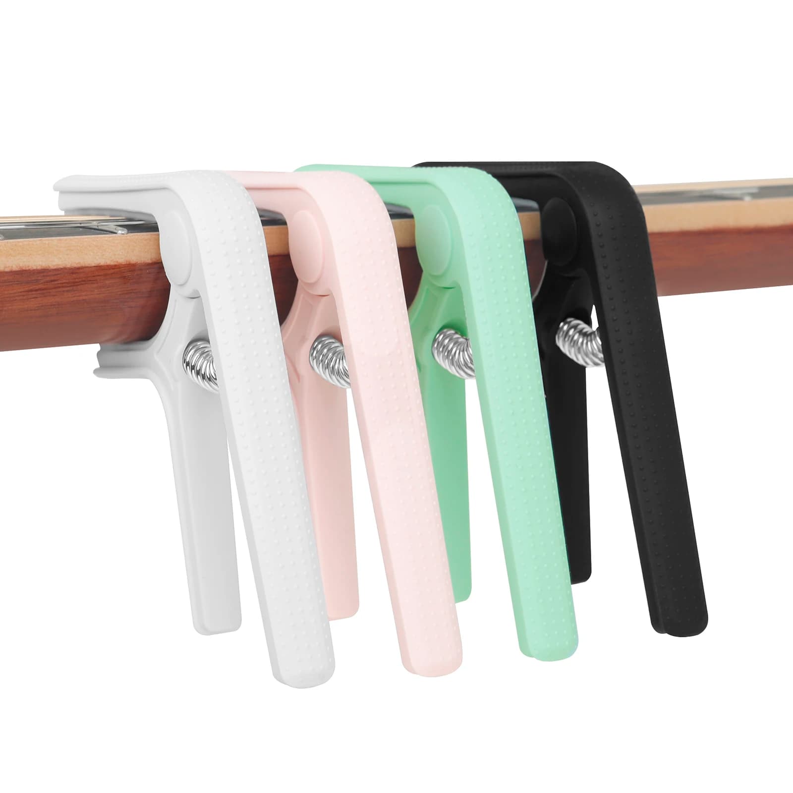 SLADE Clip per chitarra per ukulele Clip per passo portatile universale in metallo siliconico ABS Parti e accessori per strumenti a corda per principianti