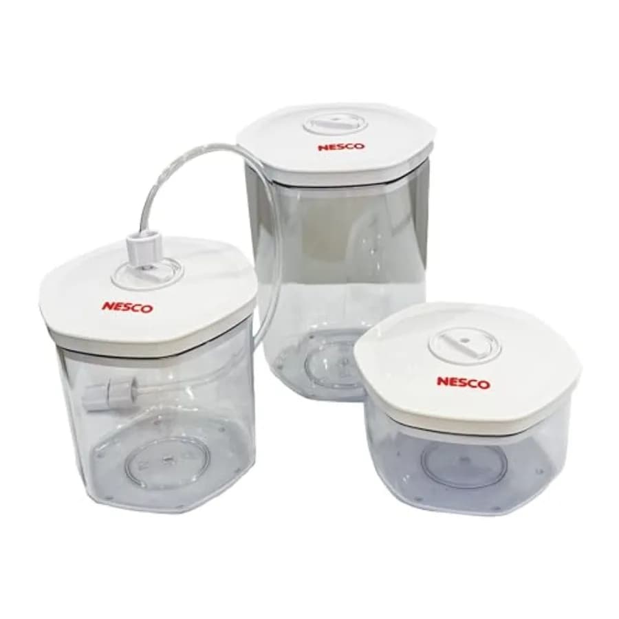 Set di 3 Contenitori Sottovuoto Senza BPA per Alimenti con Coperchi, Ideali per Marinare, Preparazione Pasti e Organizzazione Dispensa
