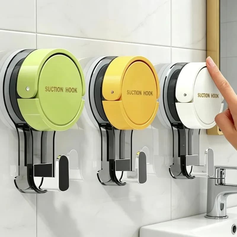 1 Pezzo Gancio a Ventosa Potente, Rimovibile e Senza Tracolle, Appendi Asciugamani da Bagno, Portaoggetti da Parete