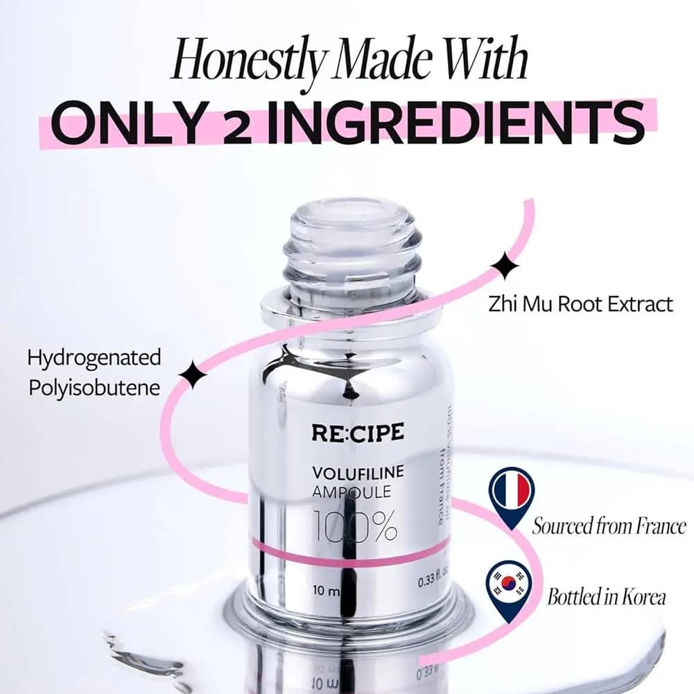 100% Volufiline Hydrating Ampoule Essence Skin Care Improve Skin Elasticity Nourishing Shrinks Pores Smooth Serum Anti-Aging