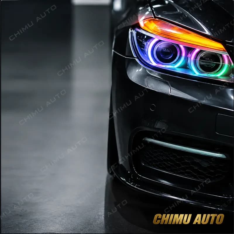 【CHIMU AUTO】 45cm 60cm Dual Color White Yellow LED Turn Signal Strip Daytime Running Light DRL Symphony Light Guide Belt for