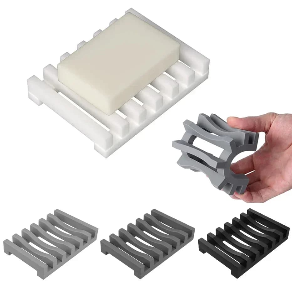Portasapone flessibile in silicone Design cavo Bar Portasapone Vasca da bagno Cucina Sapone Saver Scolapiatti Spugne Scrubber Display