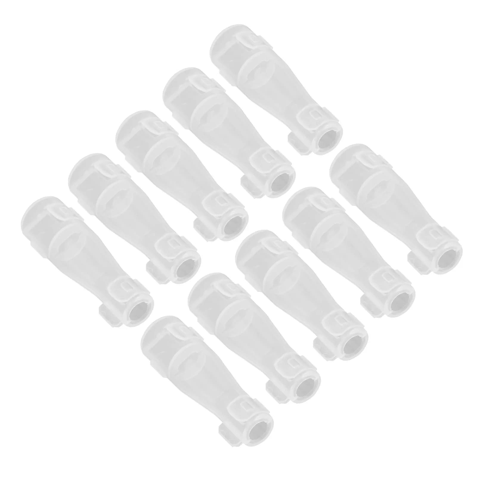 10 Pieces Covers Transparent Plastic Makeup Brushes, Protective Dust Covers Round Brushes Umbrella, Blush, Fondotinta and Labbra