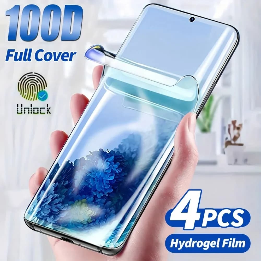 4 pezzi HD pellicola idrogel trasparente per Samsung Galaxy S25 S24 S23 Ultra S22 S20 10 Plus S24 FE Nota 20 10 protezione schermo a copertura totale