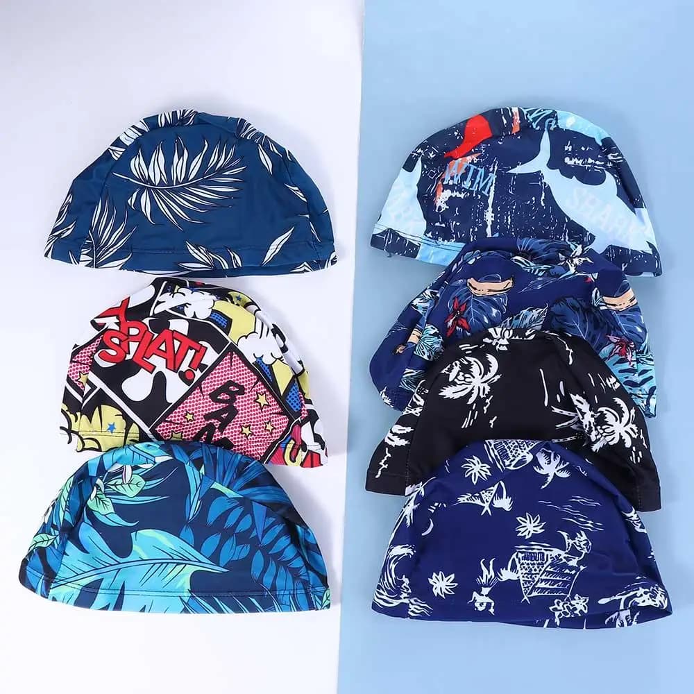 Swim Pool Calico Swim Cap Quick Dry elastico cappello da immersione traspirante Swim Pool Hat costumi da bagno cappelli cuffie da nuoto accessorio sportivo