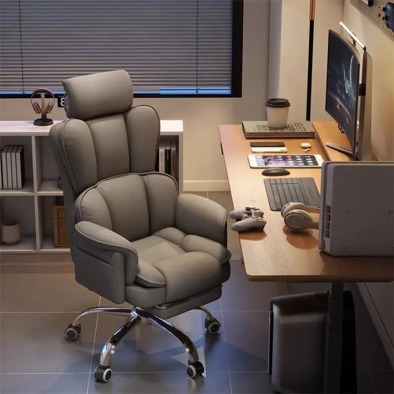Sedia da Gaming Ergonomica con Cuscino in Lattice, Poltrona Reclinabile a Gravità Zero, Sedia da Ufficio con Schienale Alto per Casa e Ufficio