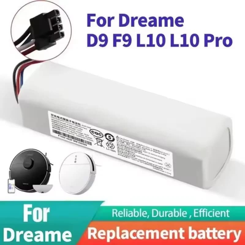 Original Battery for Dreame Robot Vacuum Mop Cleaner D9 F9 L10s Ultra L10 L10S D9 Pro ULTR1800mAh Lithium-ion Pack 4INR19/66-2