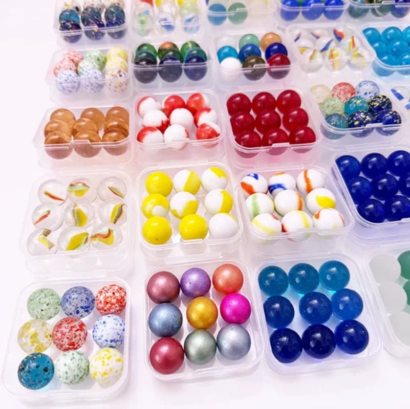 16mm Home Decor Collection Creative Handmade Glass Marbles Balls Children Puzzle Game Toys Cute Children's Day Easter Gifts