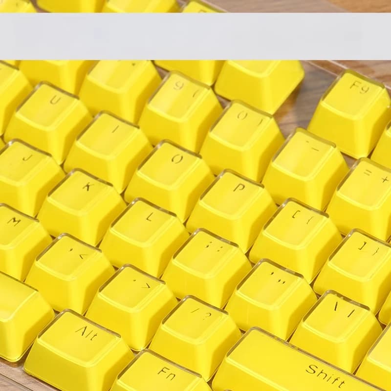 Copritasti tastiera meccanica Crystal Yellow personalizzato cristallo ghiaccio trasparente 104