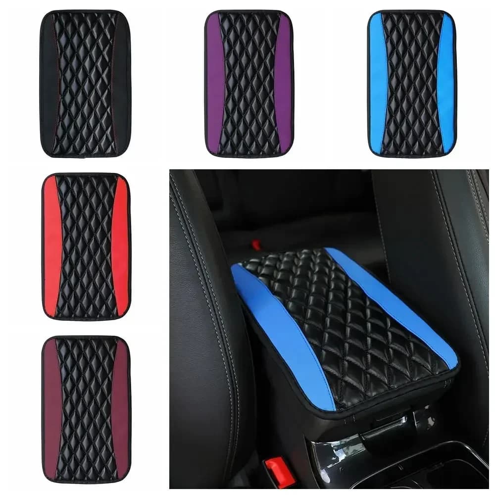 Interior auto waterproof armrest universal box seat console central cover accessories durable protection SUV leather PU comfortable