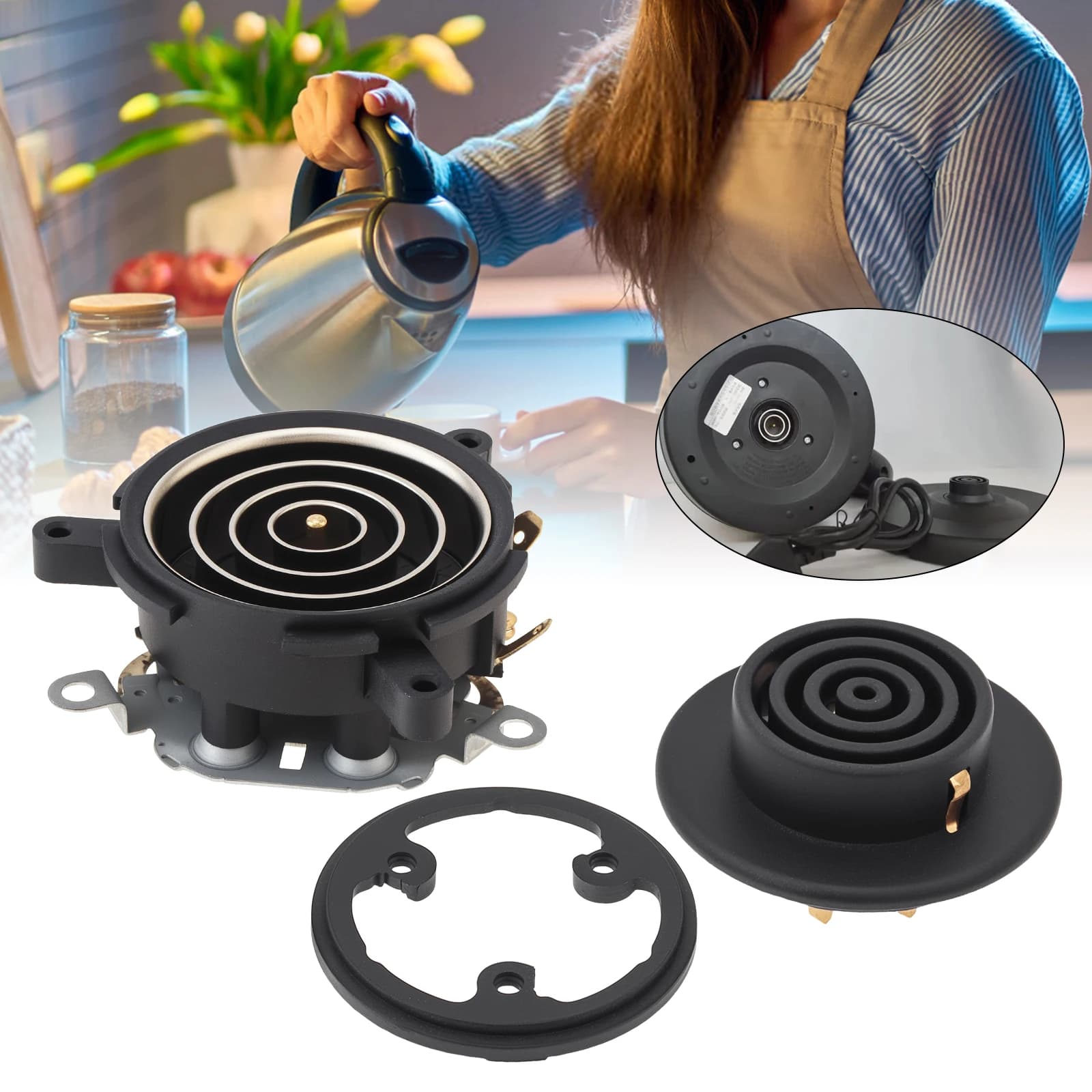2 pcs Electric Kettle Base Thermostat Temperature Switch Plastic Switch Connector Coupler Socket Electric Kettle Accessories