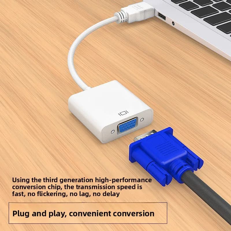 HDMI adapter compatible with VGA, digital/analog HDMI to VGA male-female for PC, laptop, tablet, HDTV