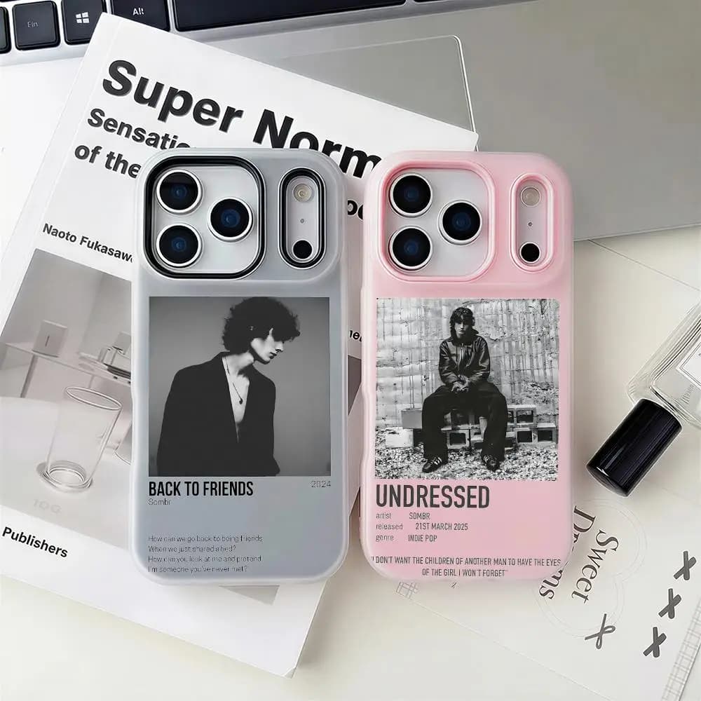 Mysterious S-SombrS Phone Case 2-in-1 Detachable Clear Case with Slot for Cards & Photos iPhone 12-17