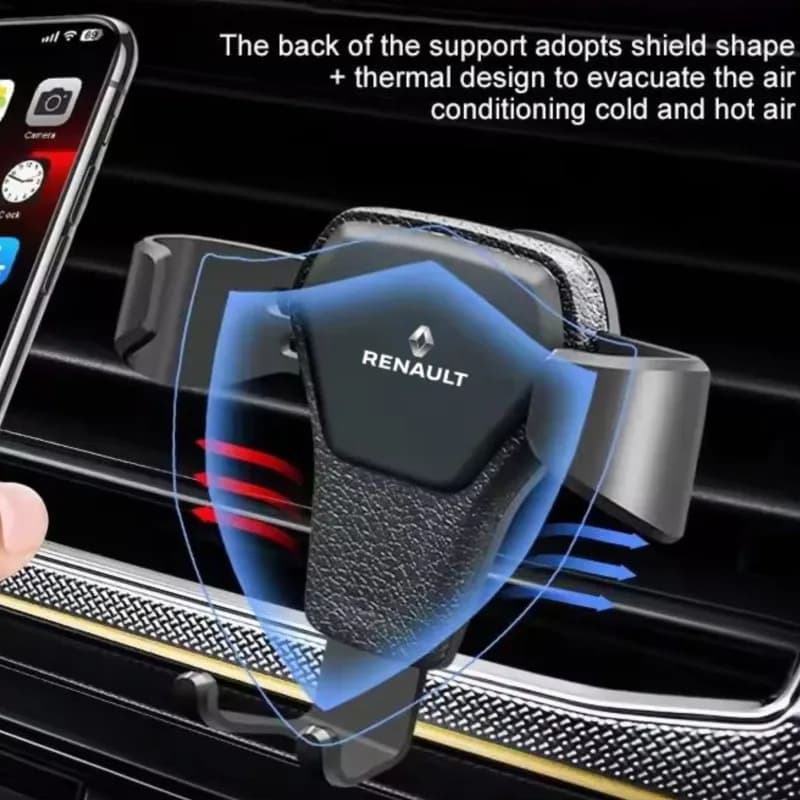 Supporto per telefono a gravità per presa d'aria auto, accessori per navigatore GPS per Renault RS Megane 2 3 4 Trafic Scenic 2 Clio Captur Twi
