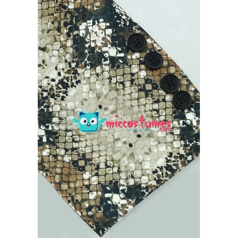 CyMiccostumes Giacca da uomo Goro Majima Giacca da abito in pelle di serpente Costume cosplay