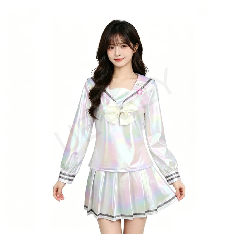 Costume Cosplay KAngel per Halloween, Travestimento da Streamer di NEEDY GIRL OVERDOSE, Outfit con Top e Gonna per Spettacoli sul Palco