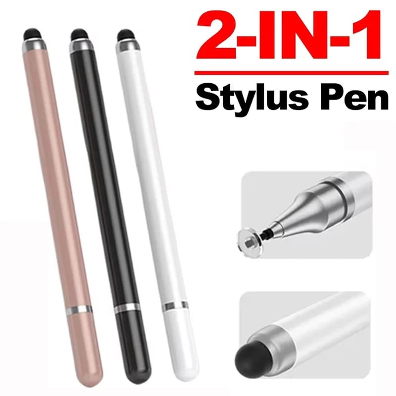 Penna stilo universale 2 in 1, penna per tablet intelligente, penne per touch screen per iPhone/Android, accessori per penne per tutti i touch screen capacitivi