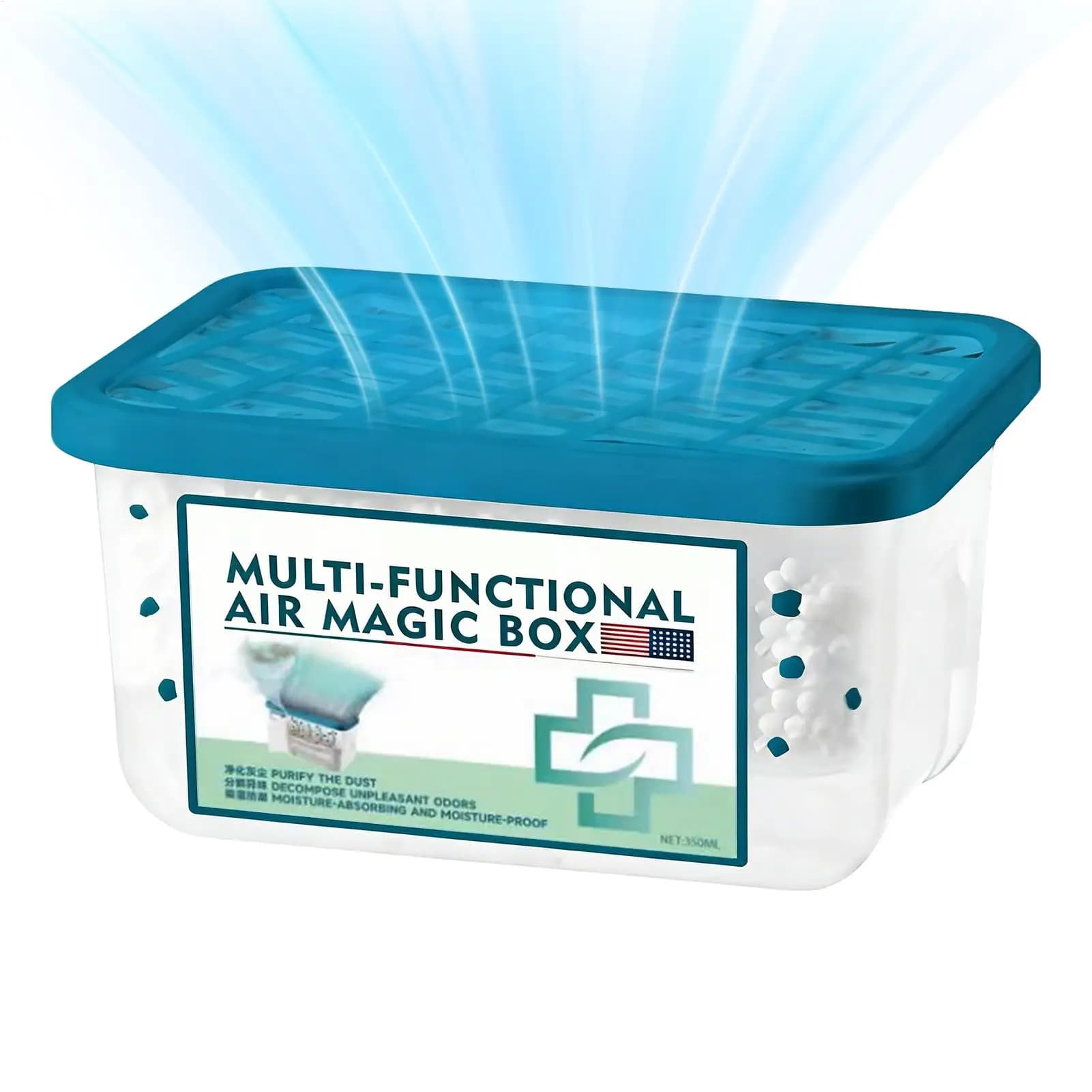 Purificatore d'Aria 350ml, Deodorante per Ambienti, Scatola per Controllo Odori e Rimozione Polvere per Camera da Letto, Bagno, Cucina, Casa, Appartamento, Ufficio