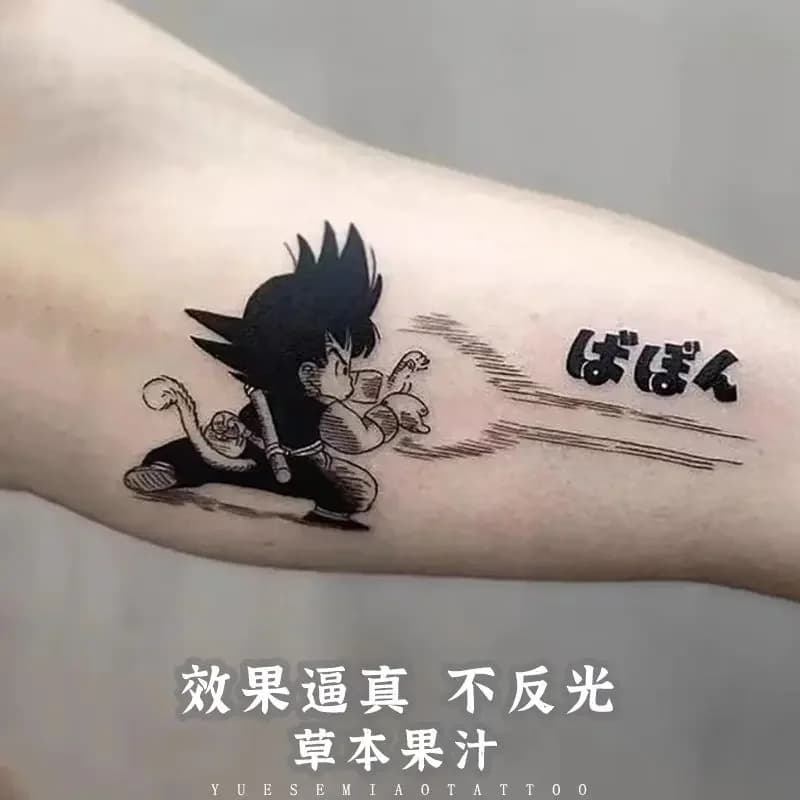 Dragon Ball, Sun Wukong, Sette Sfere del Drago, Adesivi per Tatuaggi a Base di Erbe, Non Riflettenti per Braccia, Adesivi per Mani 2026