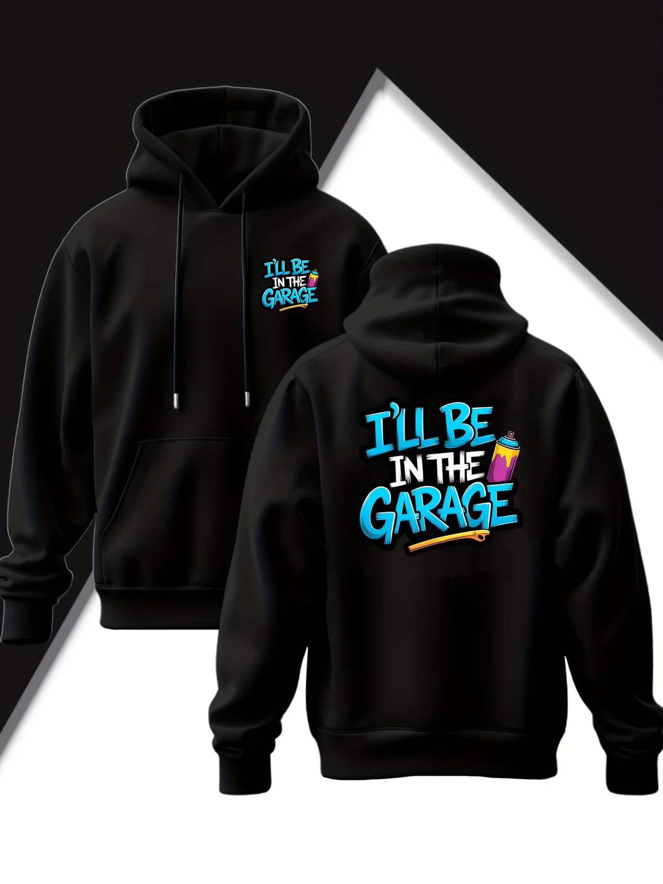 New Autumn/winter Trendy Men's Hooded Sweatshirt with Cool Lettering Suitable for Outings and Lounging At Home Loose Fit