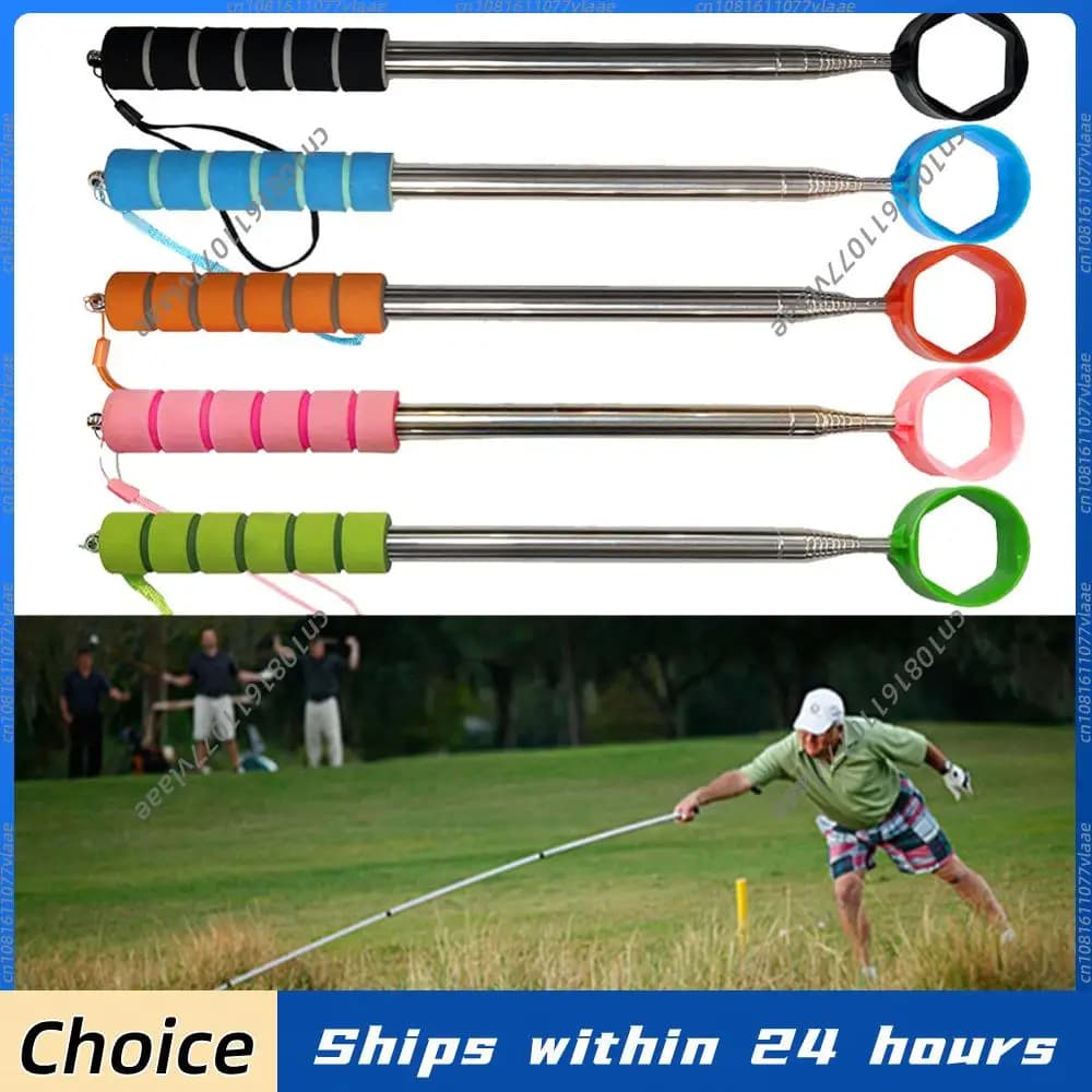 Raccoglitore Telescopico per Palline da Golf 2.7M in Acciaio Inox, Estensibile, Lunghezza Dopo Allungamento 2.7M, Lunghezza Restringibile 41CM