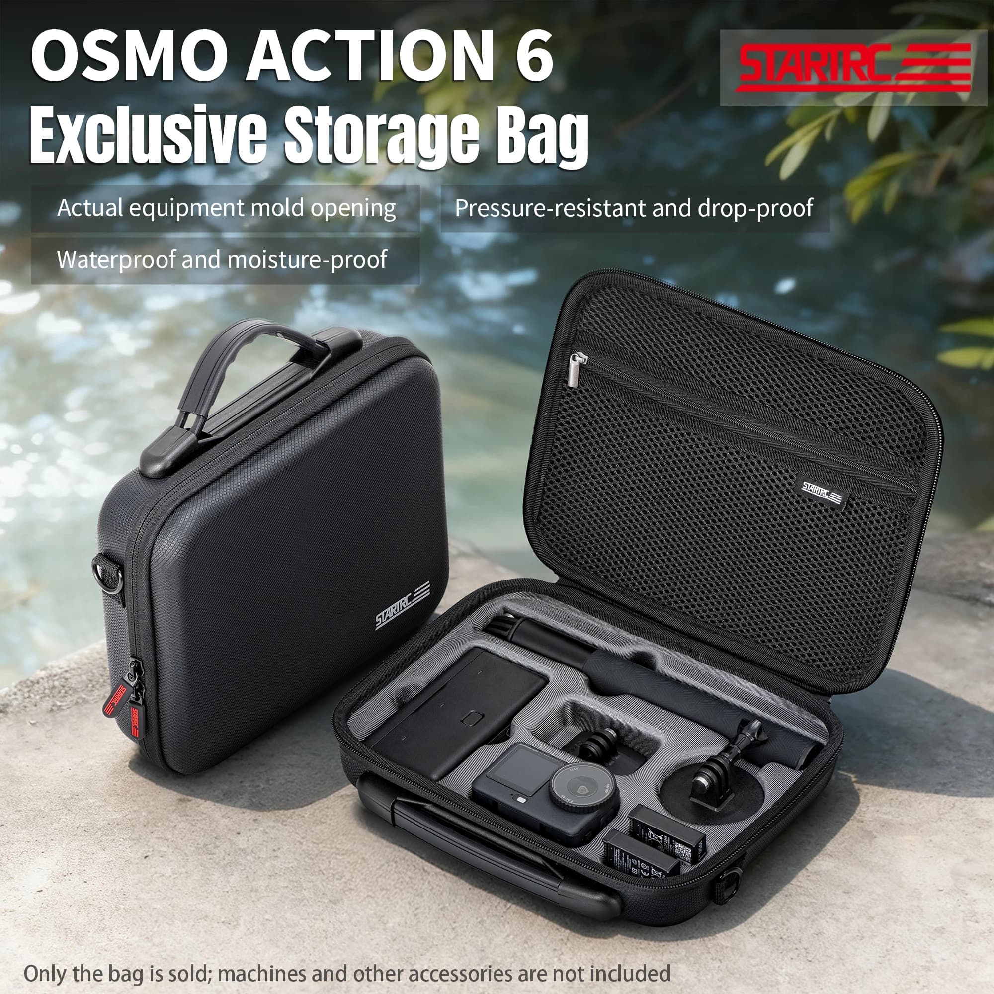 STARTRC shoulder bag for DJI Osmo Action 6 large storage PU waterproof housing for DJI Action 6 camera accessories
