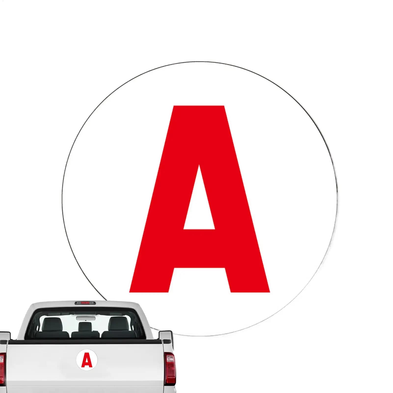 Adesivo magnetico con lettera A per auto, adesivo per auto francese, impermeabile, rimovibile, per paraurti, per adolescenti e adulti