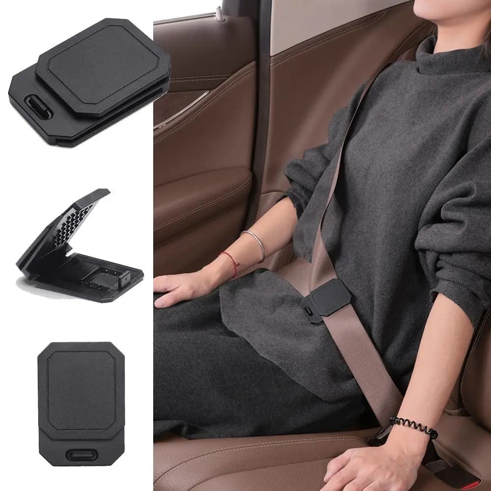 Universal Anti-Slip Car Seat Belt Comfort Clip Square ABS Seat Belt Fixing Clips Simple Clamp Neck Relief & Shoulder Protector