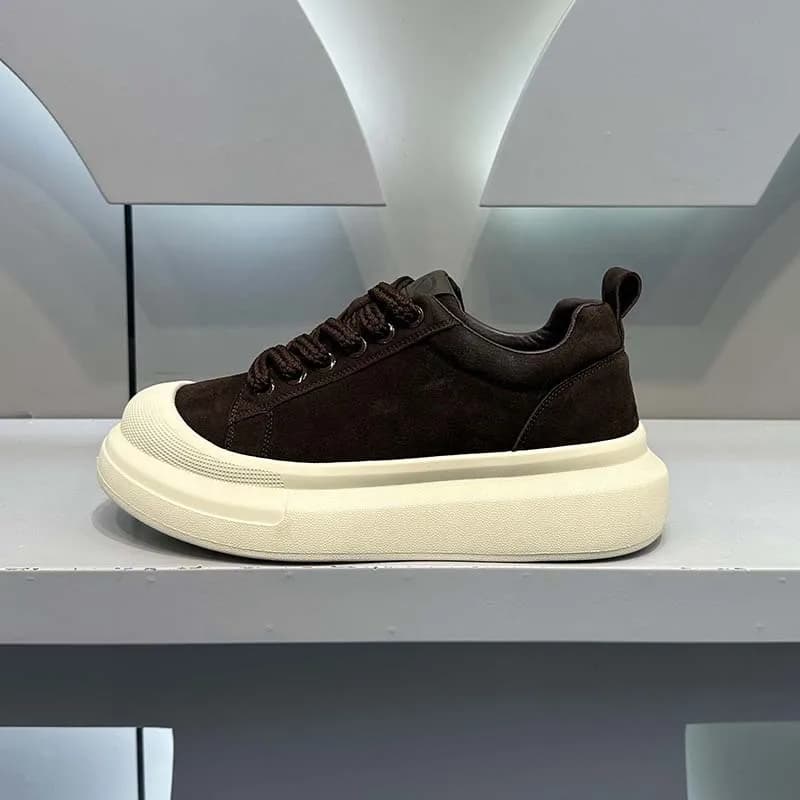 Scarpe Streetwear in Tela Nera per Uomo e Donna, Scarpe con Rialzo, Sneakers Traspiranti Casual di Design, Scarpe Platform di Lusso per Uomo