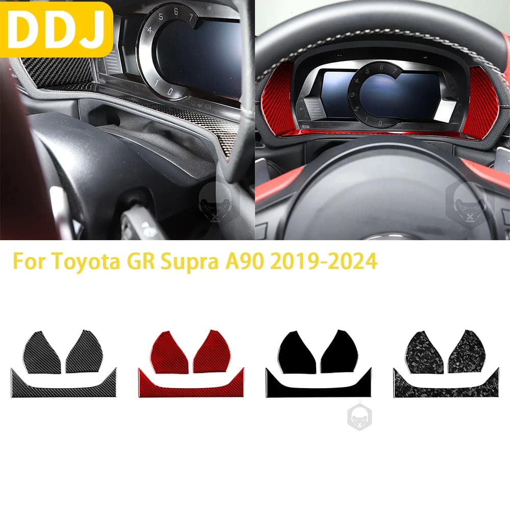 Per Toyota GR Supra A90 A91 MK5 2019-2024 accessori pannello strumenti interni auto in fibra di carbonio Trim Sticker Styling Decoration