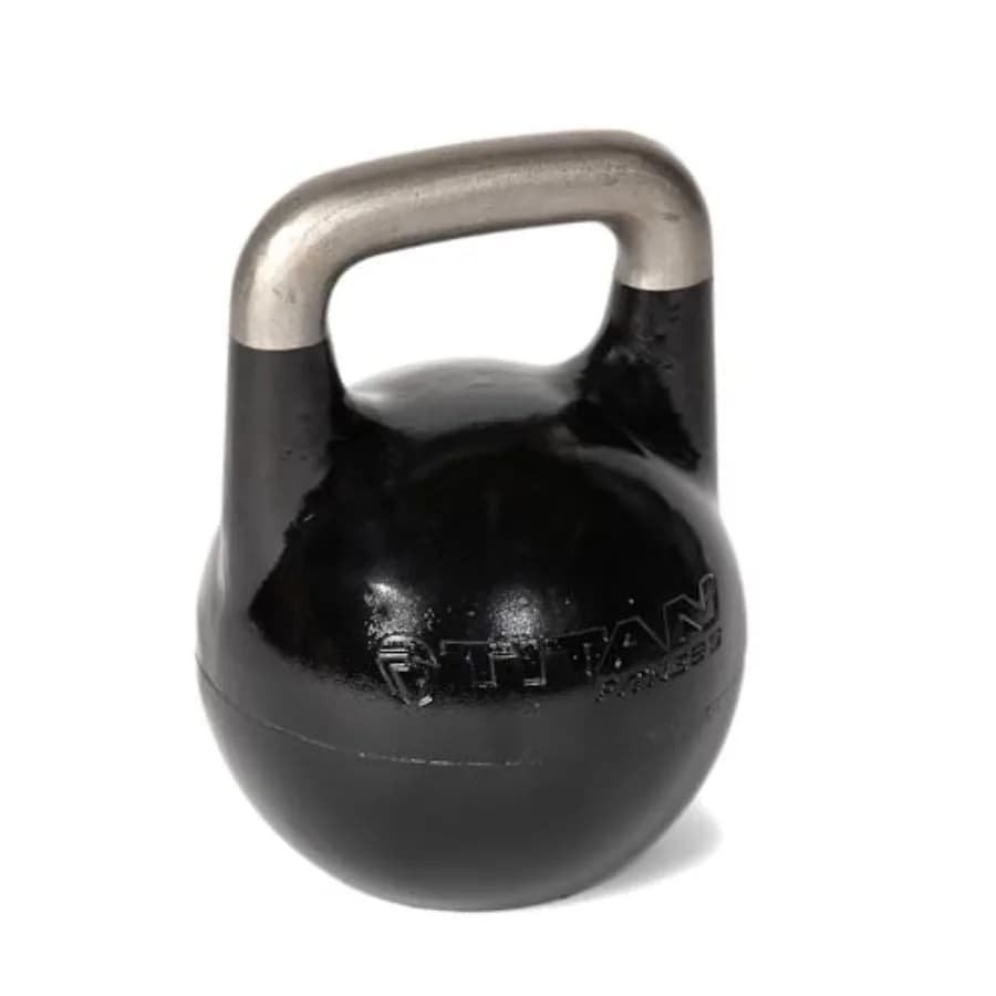 Kettlebell Adjustable from Competition 12-32 KG with Ergonomic Handle and Base Plate for Exercises on Earth and Strength Training