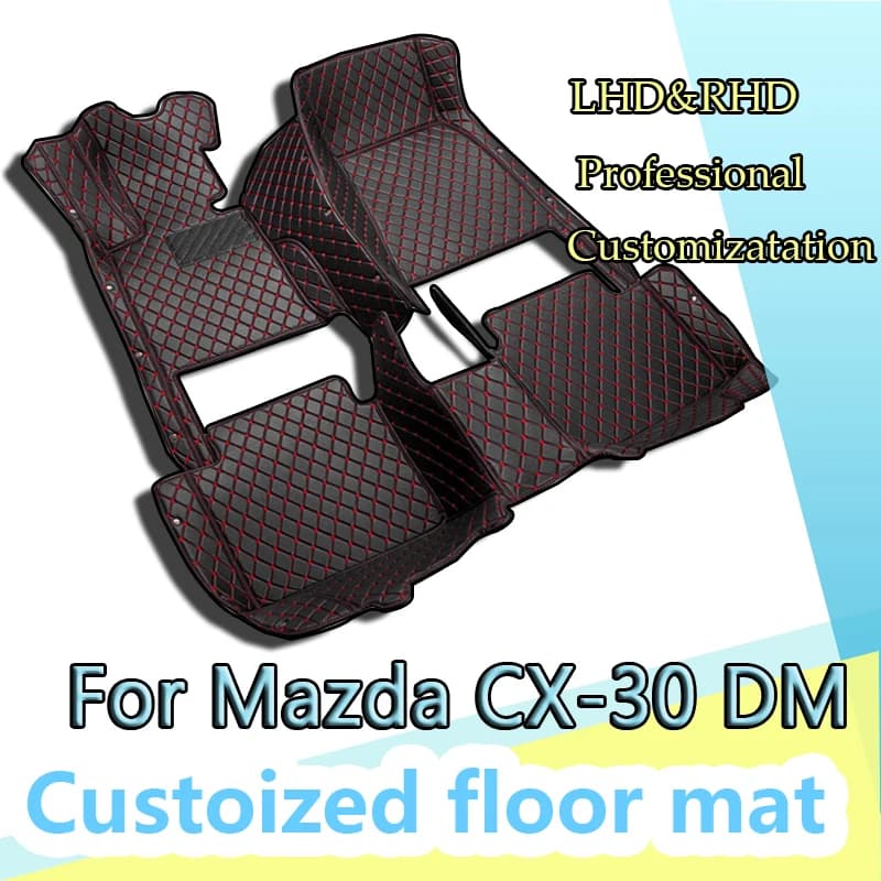 Tappetini per auto per Mazda CX-30 DM 2020-2023 Tappetini in pelle impermeabili e durevoli Set completo di accessori per auto
