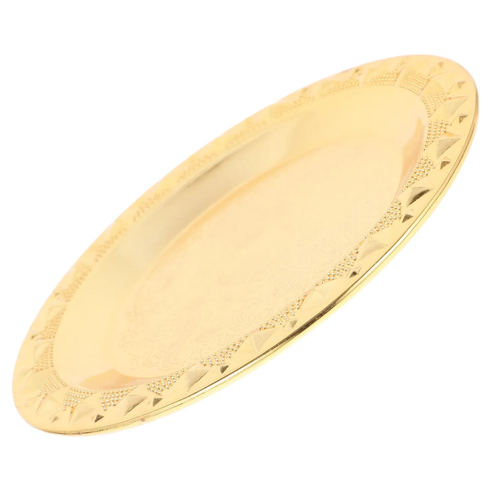 Vassoio Rotondo in Metallo per Servire Frutta, Elegante e Robusto Piatto in Ferro per Snack, Caramelle, Frutta Secca, Noci, Dessert, Torte, per Casa e Hotel