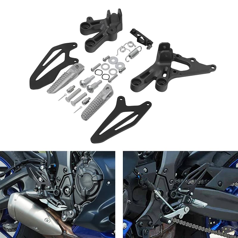 Pedane anteriori Pedane Pedali Set di staffe per Yamaha YZF R7 2022 2023 2024 Moto