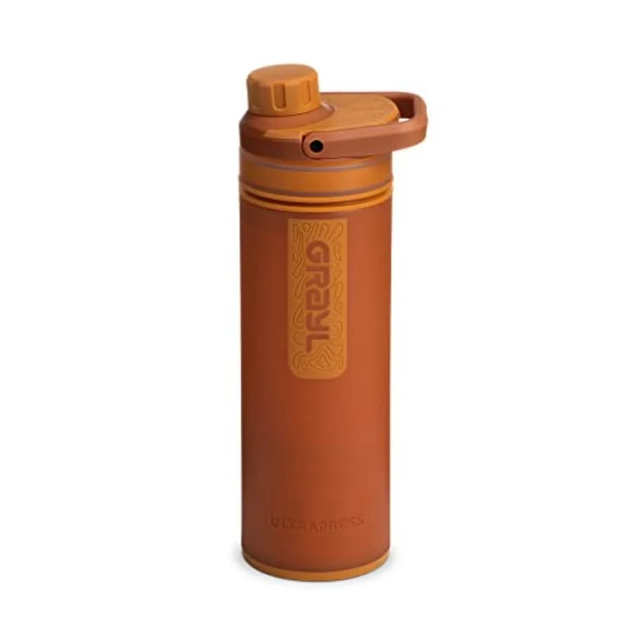 Borraccia con Filtro e Purificatore d'Acqua UltraPress per Escursionismo, Backpacking e Viaggi Mojave Redrock