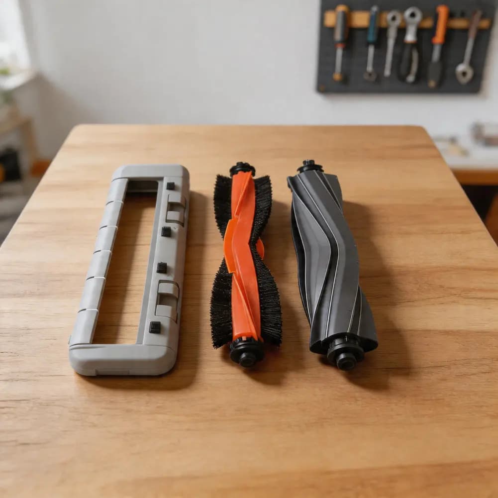 Kit di spazzole per aspirapolvere robot Xiaomi Mijia M40 D110 CN con due spazzole principali in gomma e nylon e un coperchio per il rullo