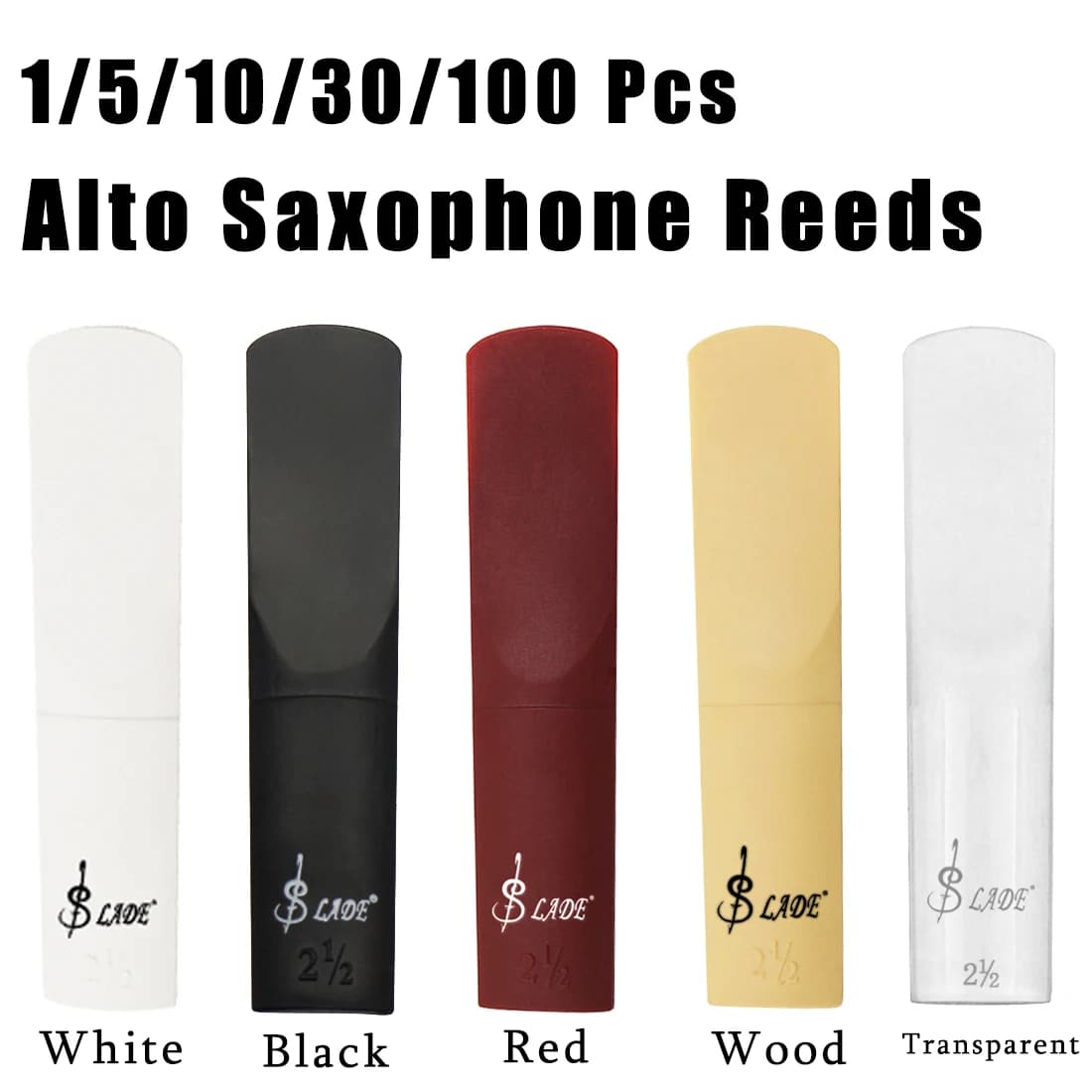 1/10/30/100 Pcs Alto Saxophone Resin Reed Sturdy Durable Resin Material Reed Portable Alto Saxophone Accessories Beginner Parts