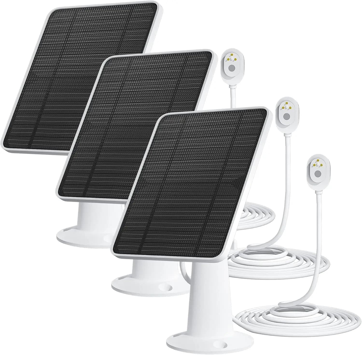 Caricabatterie da pannello solare da 3 pezzi compatibile con Arlo Pro 5S/Pro 4/Pro 3/Pro 3 Proiettore/Ultra/Ultra 2 Fotocamera, pannelli solari da 6 V 4,5 W