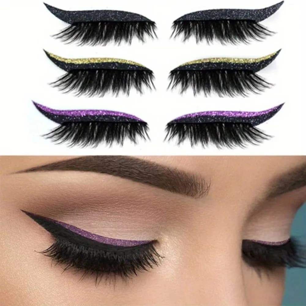 Patch Adesive per Ombretto e Ciglia, Colore Casuale, Trucco Occhi Rapido, Adesivi Riutilizzabili per il Make-up degli Occhi