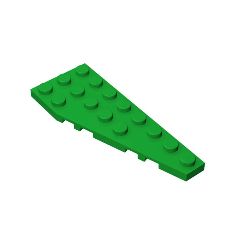 Gobricks 10 pezzi parti piastra a cuneo mattoni 8x3 destra compatibile con 50304 giocattoli blocchi di costruzione assemblano modello tecnico adulto MOC