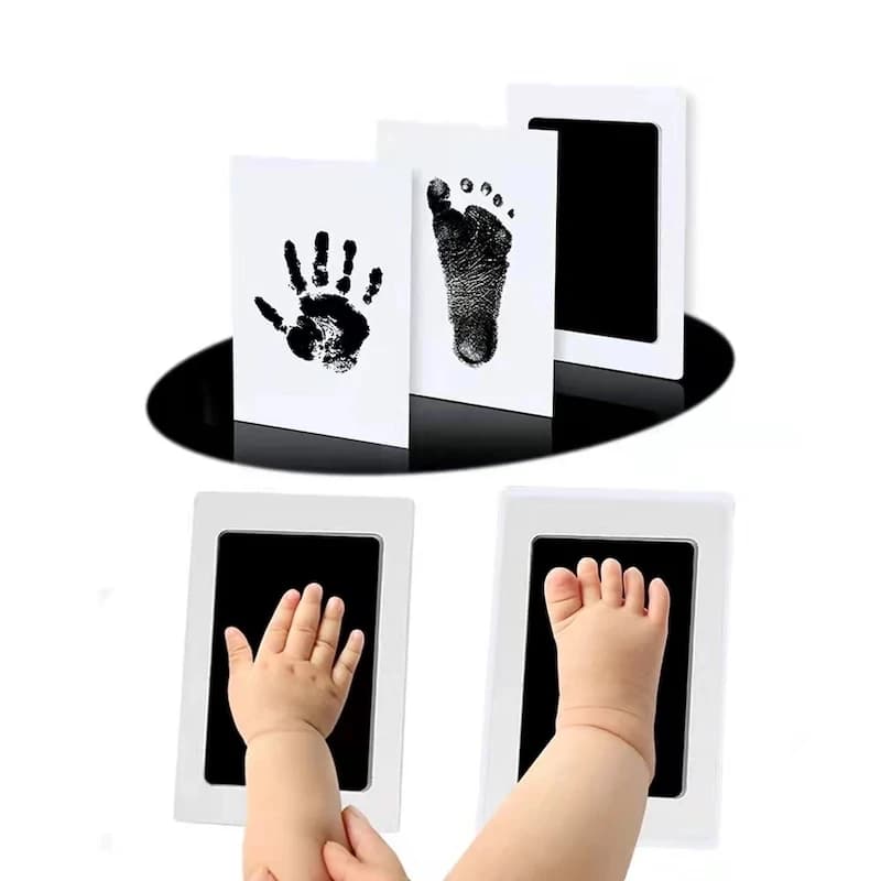 DIY kit for hands and baby prints, ink pads, photo frame, hand prints, baby souvenir accessories, baby shower gift clean and safe