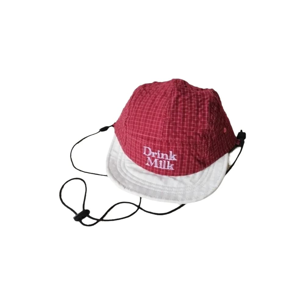 Color Block Plaid Peaked Cap Breathable Flat Brim Children Baseball Hat Lightweight Adjustable Boys Sunscreen Hat Spring