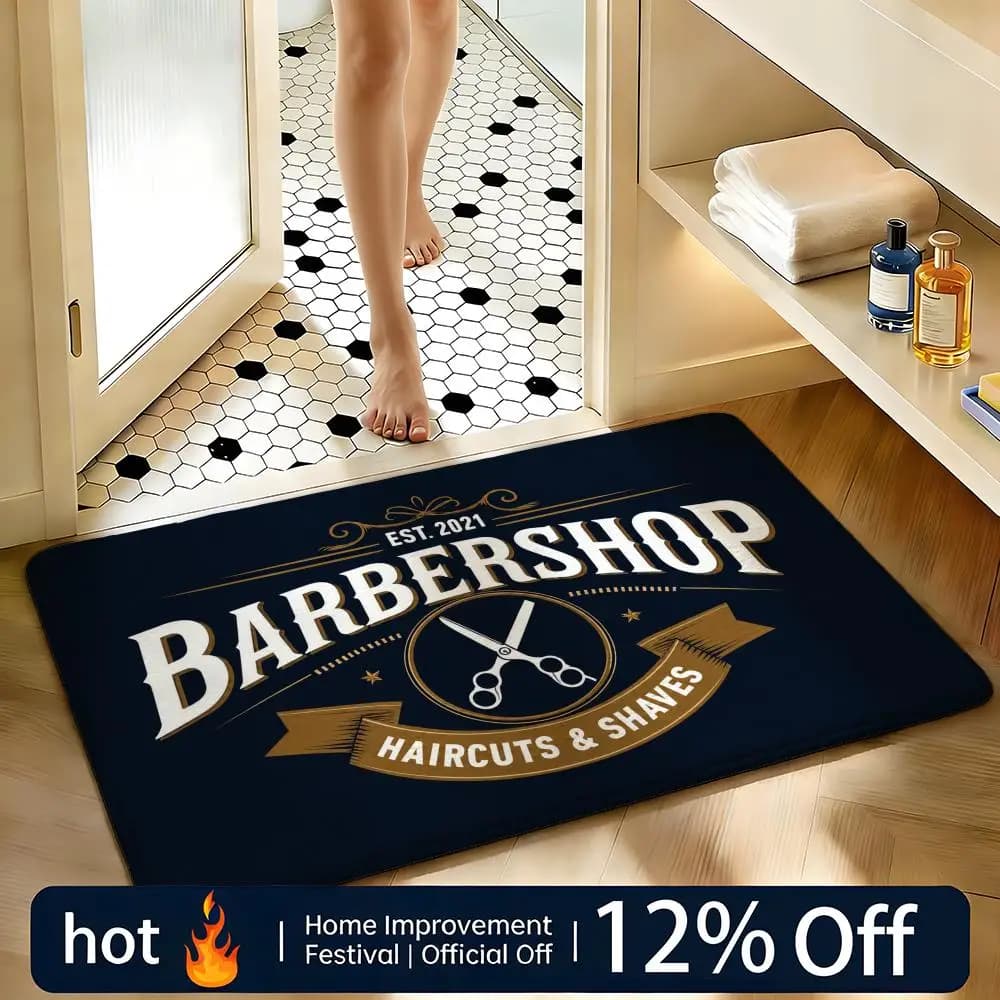 Soft Non-slip Absorbent Mat, Barbiere Mat, Home Decorative Mat, Zerbino, Bedroom Mat, Shower Mat
