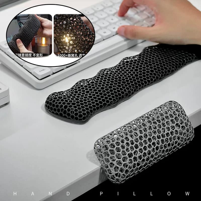 Supporto Ergonomico per Tastiera e Mouse Stampato in 3D, Poggiapolsi Basso e Ventilato per Ufficio