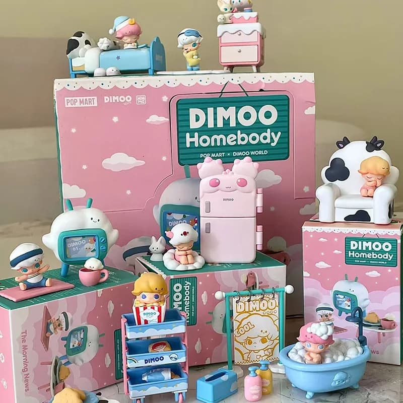 POP MART Dimoo Home Body Series Prop Series Blind Box Guess Bag Mystery Box Doll Cute Anime Figure