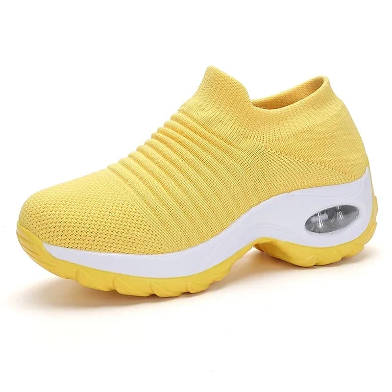 2025 Primavera Danza Scarpe Traspiranti Donna Piatto Slip on Piattaforma Tenis per Le Donne Maglia Calzino Scarpe Da Ginnastica Scarpe Zapatillas Aire Mujer