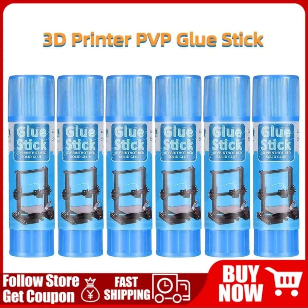 3D PVP printer stick glue, non-toxic solid adhesive, easy to clean, strong special glue for printing on heated bed, PLA ABS PETG TPU filament