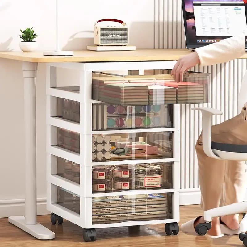 Cassettiera mobile per ufficio, organizer da scrivania, contenitore sottoletto per dormitorio, ottimo organizer per cosmetici, carrello piccolo sottoletto